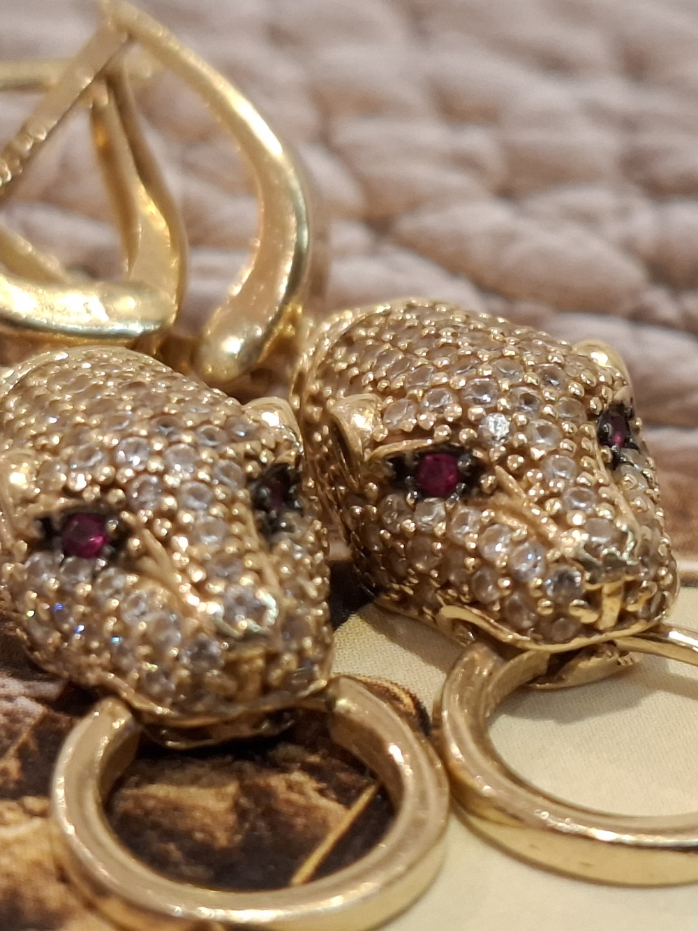 HUGE CARTIER DIAMOND RUBY EARRINGS